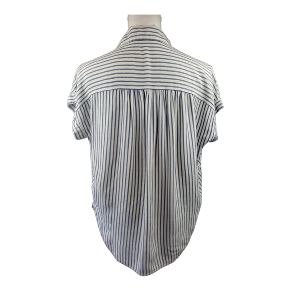 Madewell Central Drapey Shirt in Dalton Stripe Size XXS Oversized - Picture 3 of 10